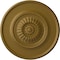 Ekena Millwork Large Floral Ceiling Medallion, Hand-Painted Gold, 41 1/8"OD x 2 1/2"P CM41FLGLS - alternate 1
